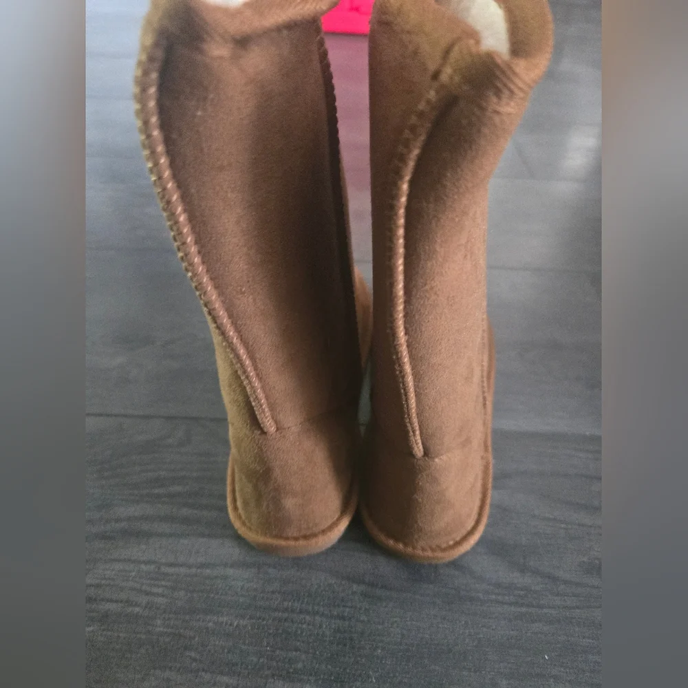 Forever Tan Faux Suede Fur Lined Winter Boots